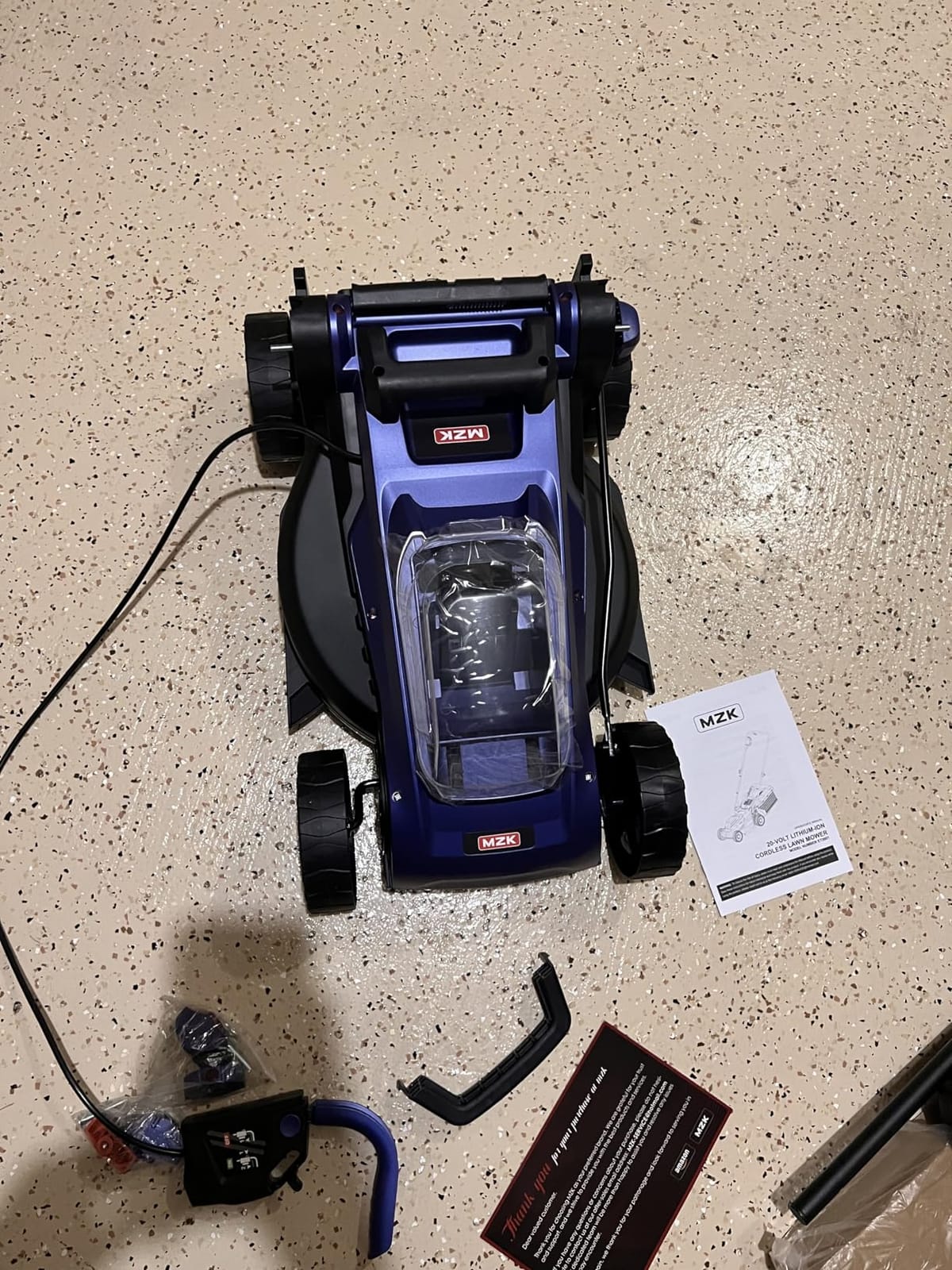 MZK 20V 13-Inch Electric Lawn Mower, Compact Brushless Mower customer photo 2