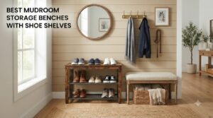 best mudroom storage benches with shoe shelves