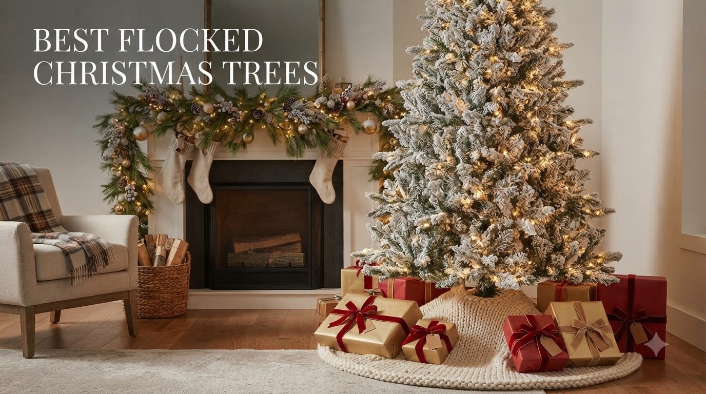 best flocked Christmas trees