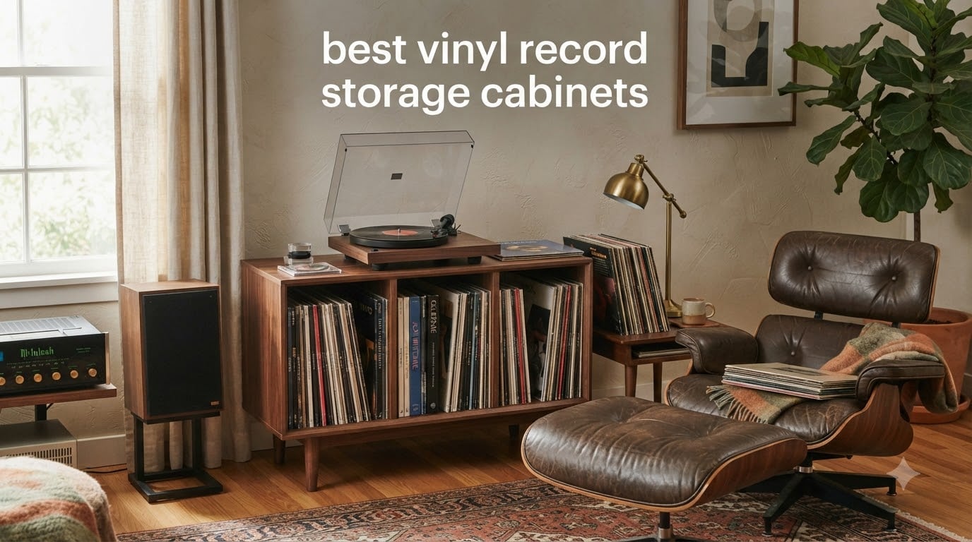 best vinyl record storage cabinets