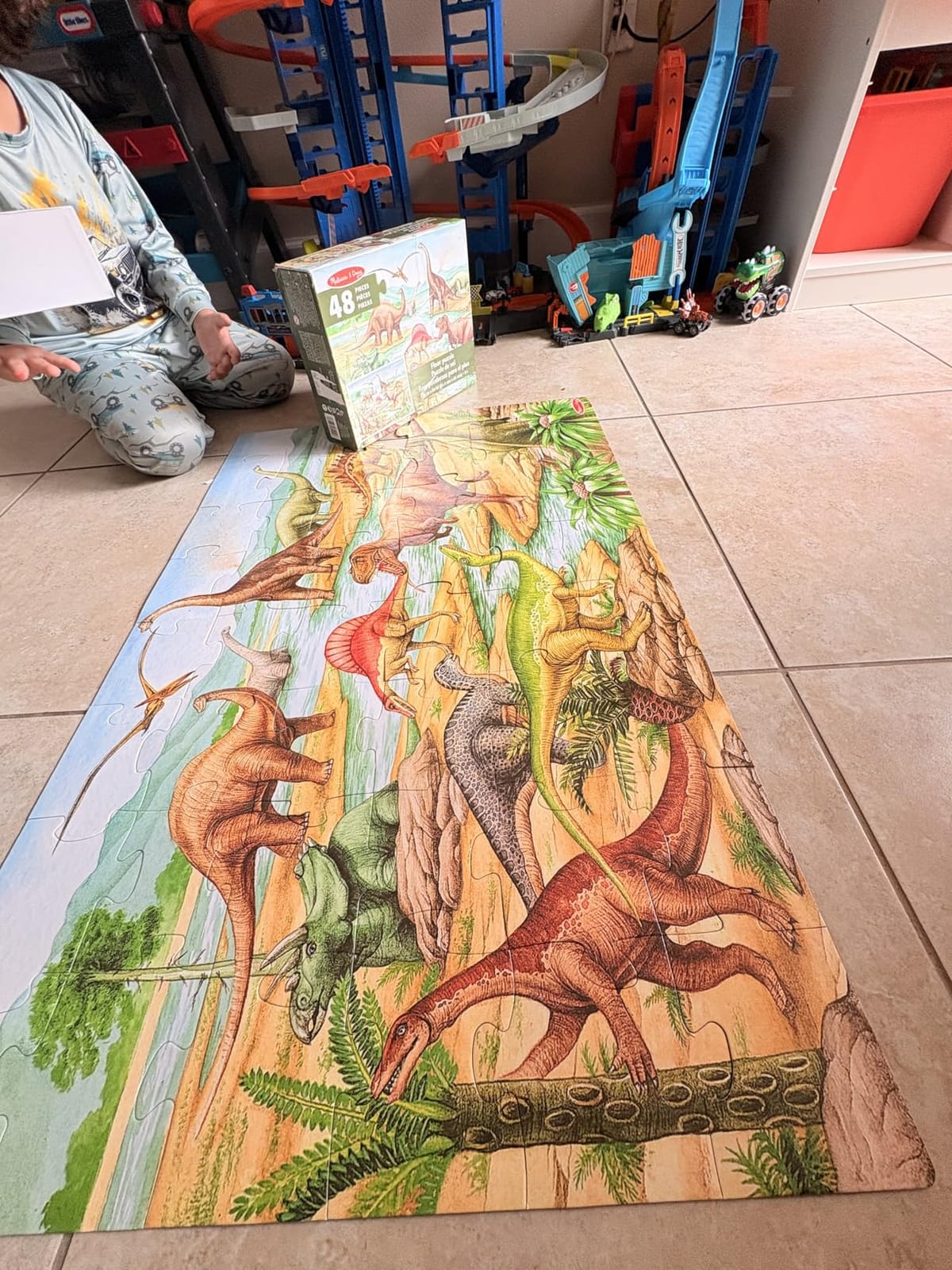 Melissa & Doug Dinosaurs Floor Puzzle - 48 Pieces (2 Feet x 3 Feet Assembled) - FSC Certified customer photo 1