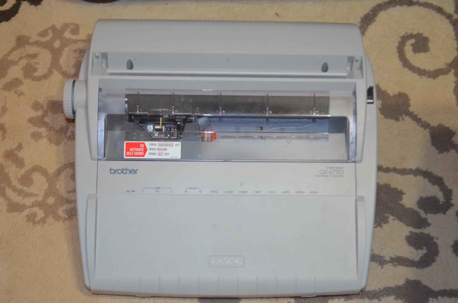 Brother GX-6750 Daisy Wheel Electric Typewriter customer photo 1