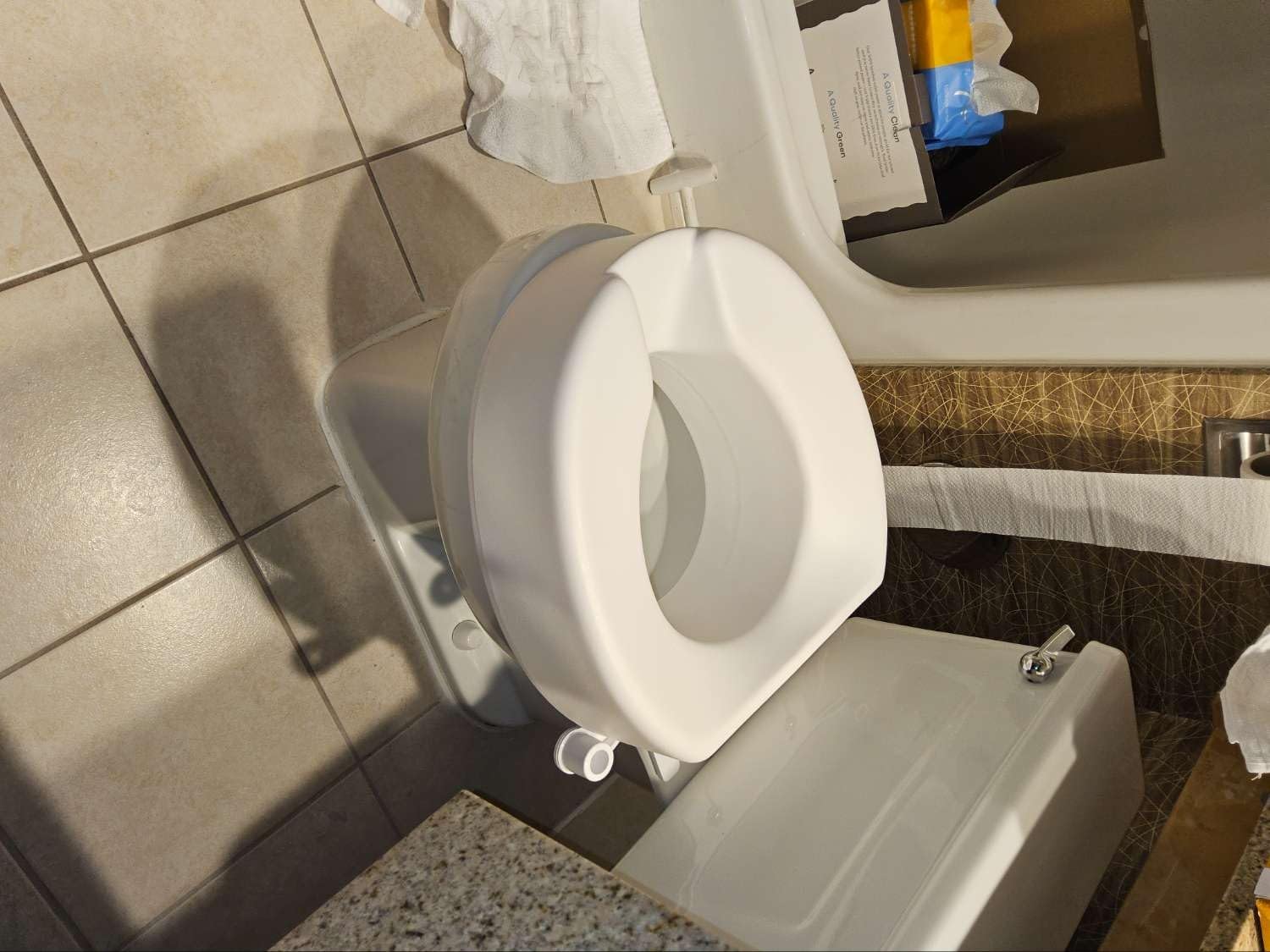 SP Ableware Maddak Tall-Ette 6-Inch Elongated Elevated Toilet Seat (725831006), white customer photo 1