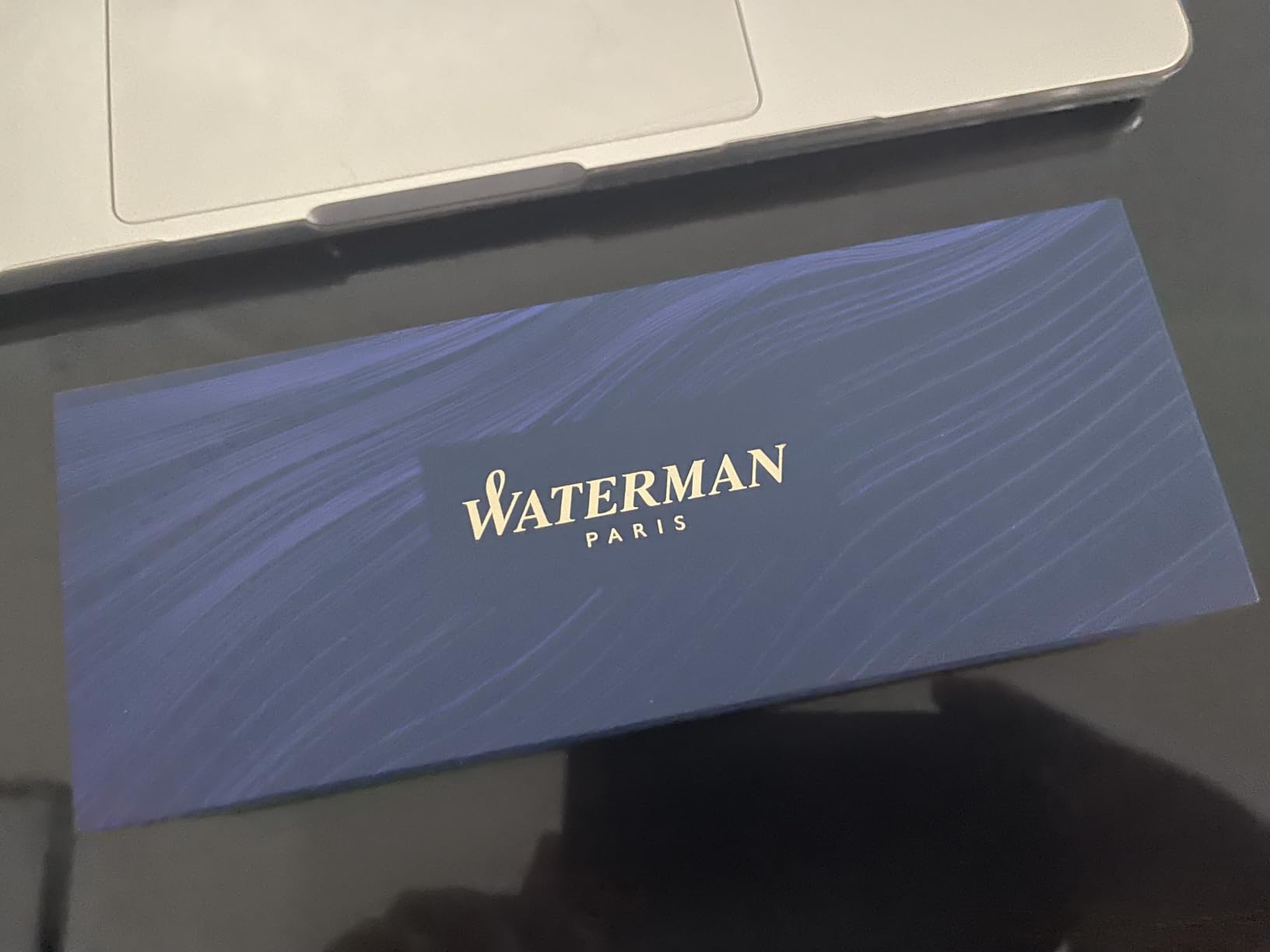 Waterman Expert Ballpoint Pen, Black with Golden Trim, Medium Tip, Blue Ink, Gift Box customer photo 2