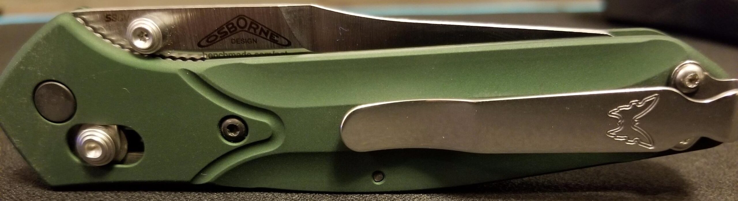 Benchmade Osborne EDC Knife, Green Aluminum Handle, S30V Steel Blade (940) customer photo 1