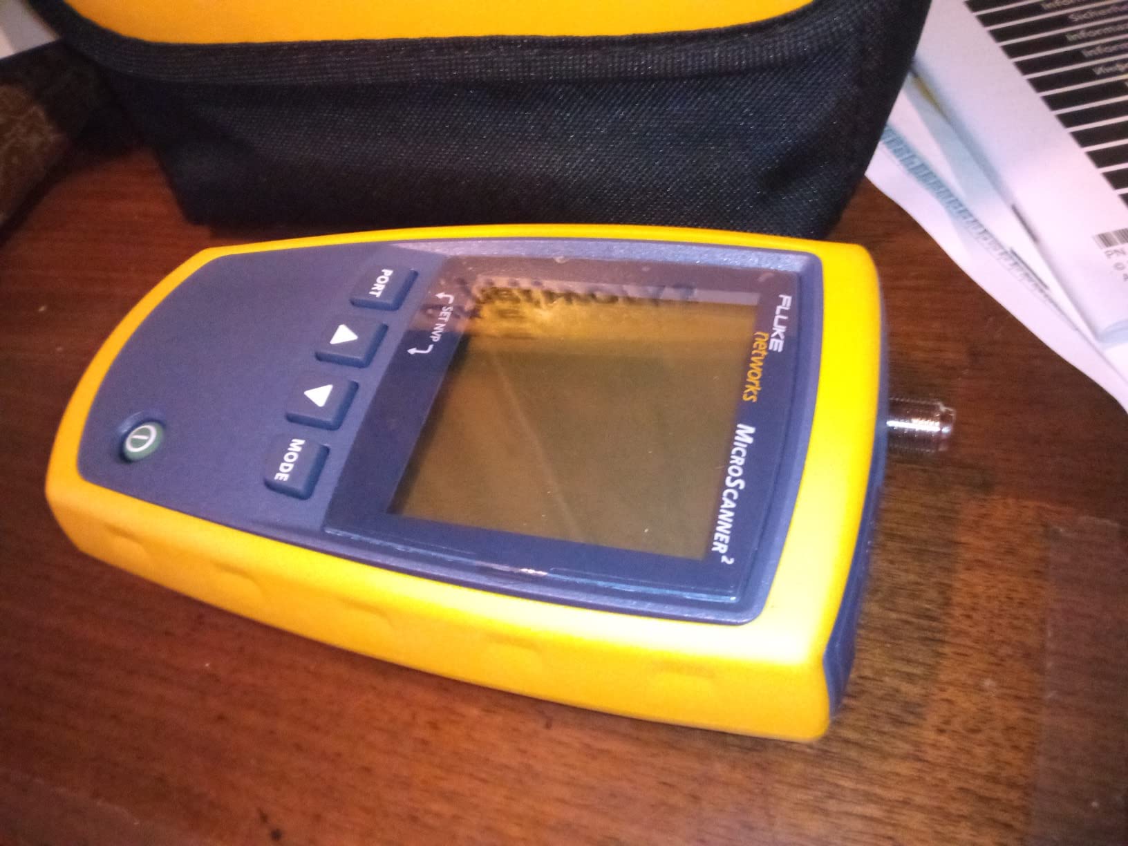 Fluke Networks MS2-100 MicroScanner2 Copper Cable Verifier with Built-In IntelliTone Toning, Troubleshoots RJ11, RJ45, Coax, Tests 10/100/1000Base-T, and Voip,yellow customer photo 1
