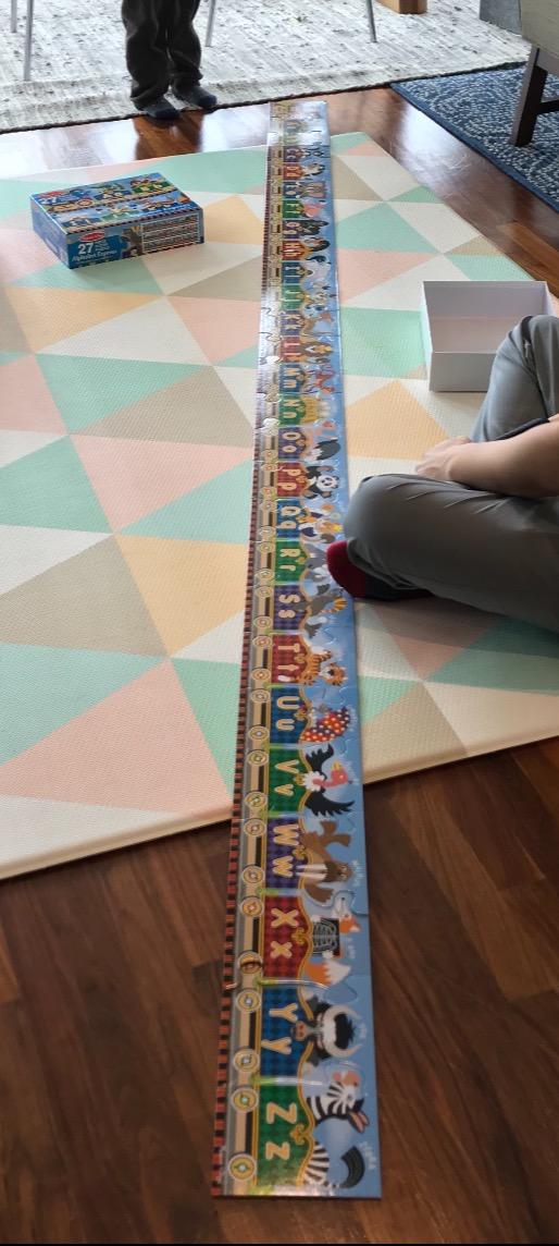 Melissa & Doug Alphabet Express Jumbo Jigsaw Floor Puzzle (27 pcs, 10 feet Long) - FSC Certified customer photo 2