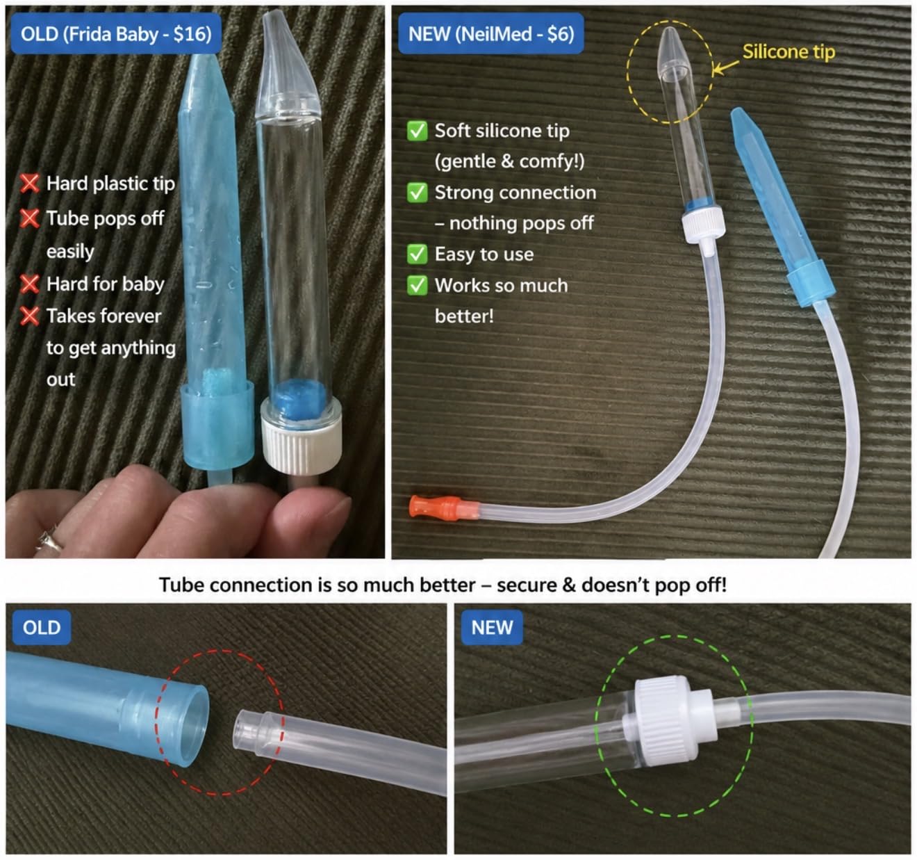 NeilMed Baby NasaKleen Nasal-Oral Aspirator with 49 Hygiene Filters and a Convenient Storage Travel Case customer photo 2