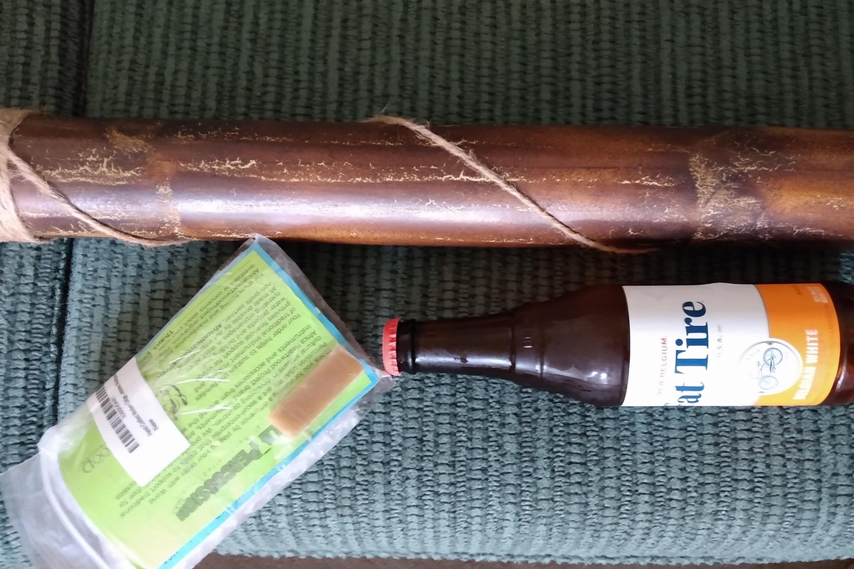 Hand-Crafted Modern Didgeridoo Instrument – Beeswax Mouthpiece, Durable and Lightweight, Ideal for Beginners – Key of C Ohm, Includes Free Mouthpiece and Playing Instructions customer photo 2