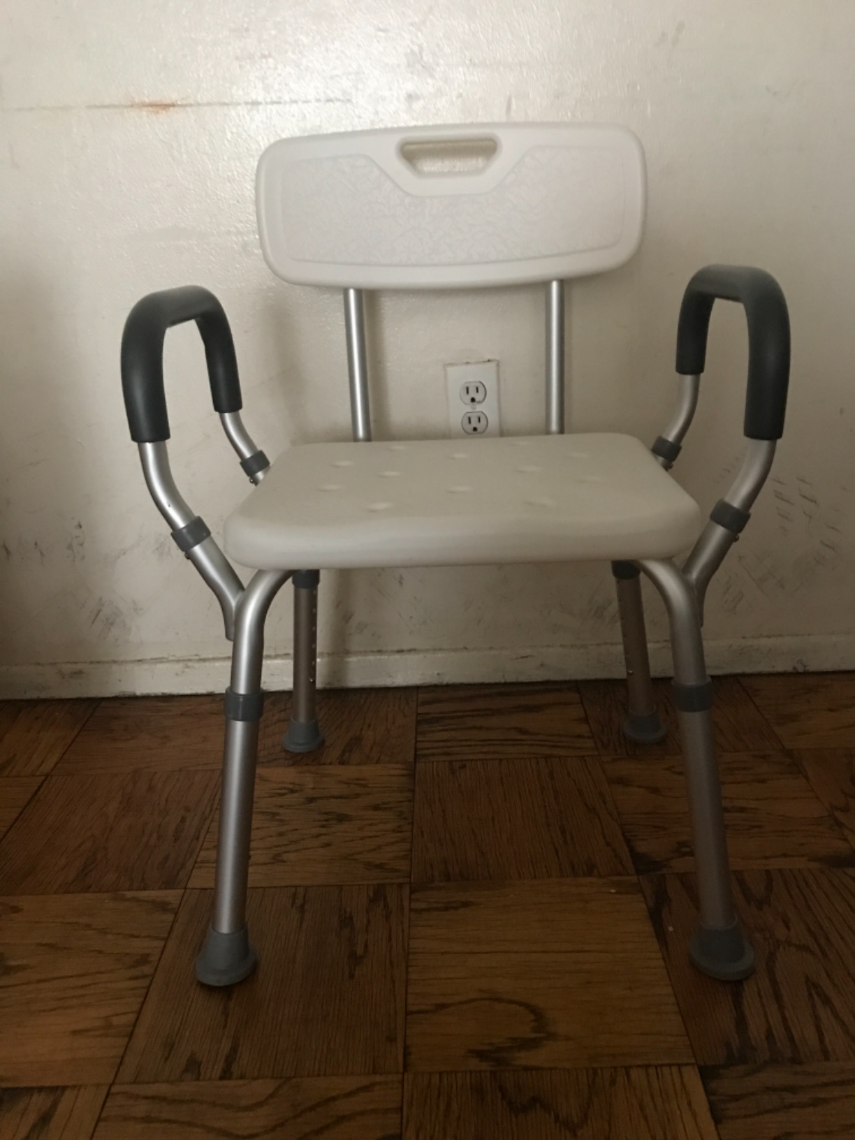 NOVA Bath Seat with Padded Removable Arms & Back, Shower Chair for Seniors, 300 lb Capacity, Adjustable Height 16