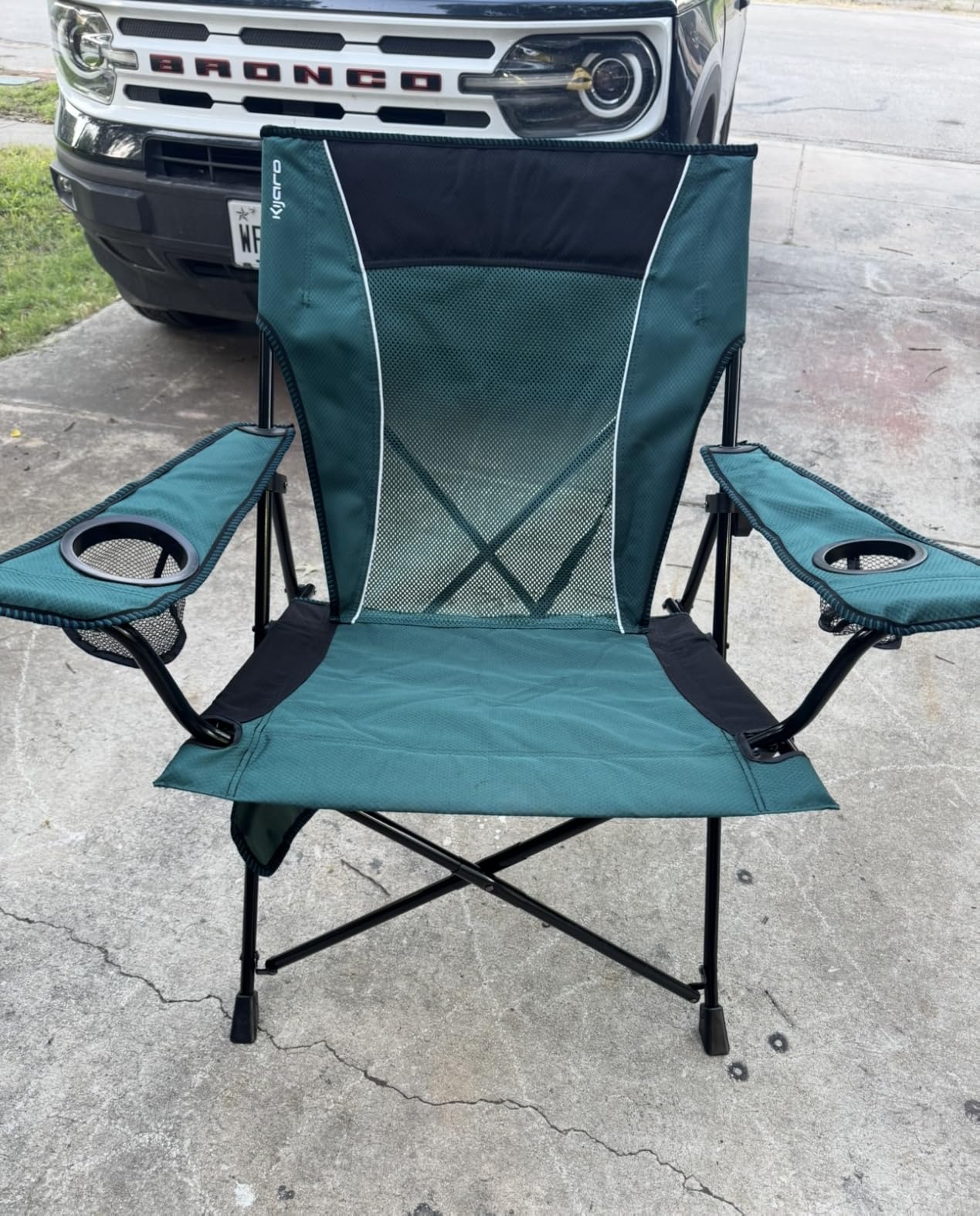 Kijaro Dual Lock Folding Camp Chairs - Versatile for Sports, Outdoors & Lawns - Locks Positions - Maldives Blue customer photo 1
