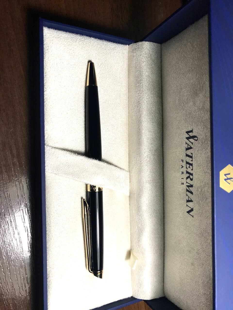 Waterman Hémisphère Ballpoint Pen | Stainless Steel with Chrome Trim | Medium Point | Blue Ink | Gift Box customer photo 2