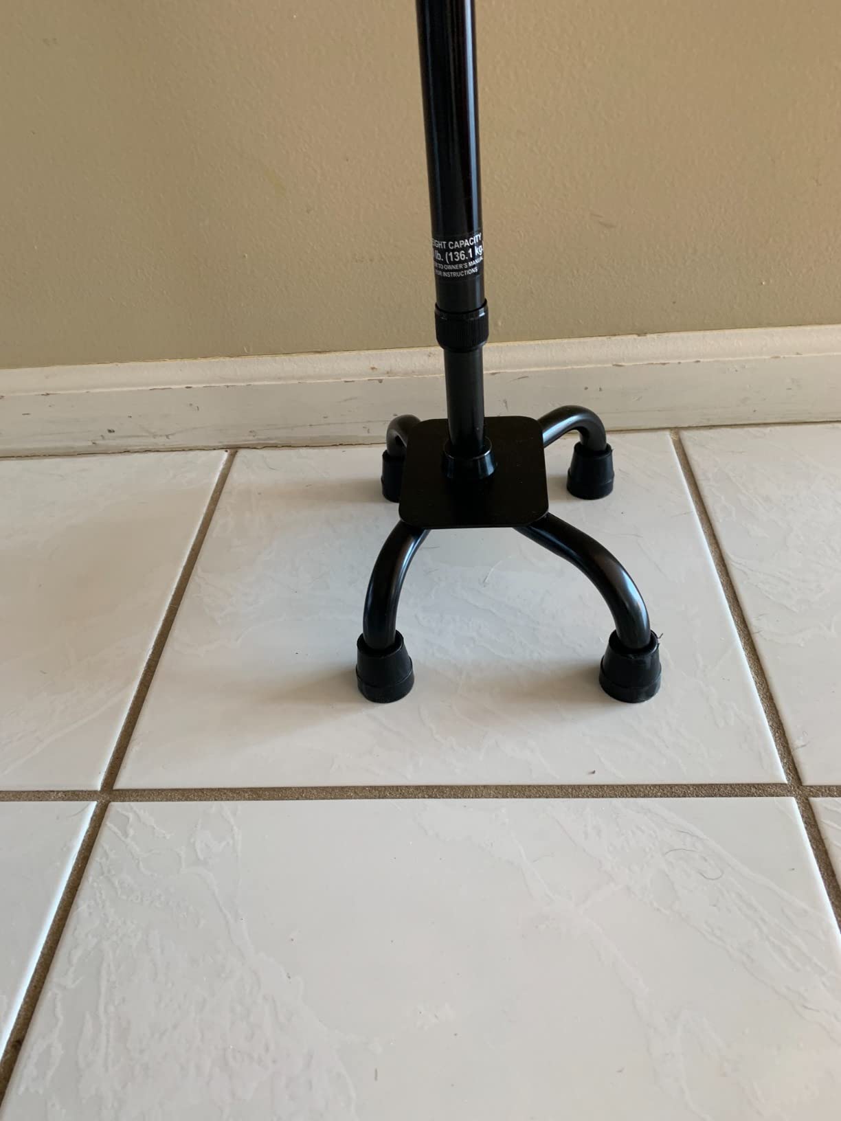 Carex Quad Cane with Small Base, Heavy Duty Quad Cane with Adjustable Height from 28