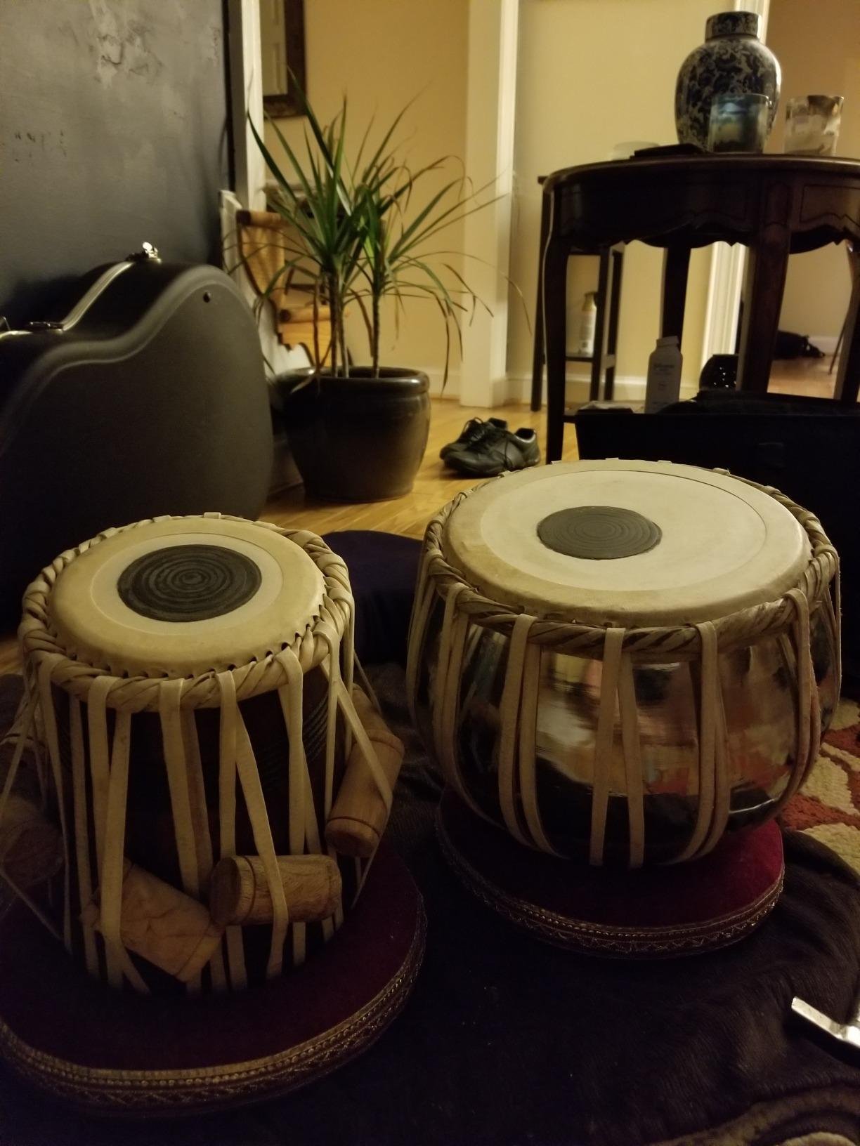 Maharaja Musicals Student Tabla Set, Steel Bayan, Finest Sheesham Dayan, Carry Bag, Hammer, Cushions (PDI-IB) customer photo 2