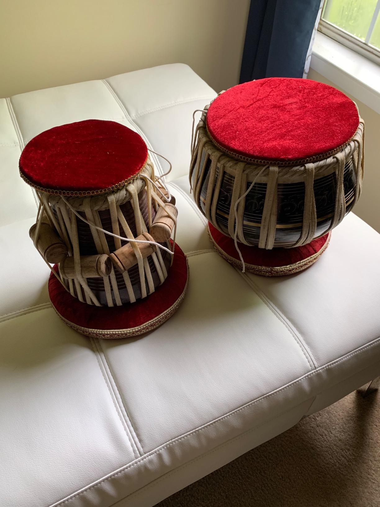 Maharaja Musicals Tabla Set, 3KG Black Brass Bayan, Finest Sheesham Dayan, Bag, Hammer, Cushions (PDI-EA) customer photo 2