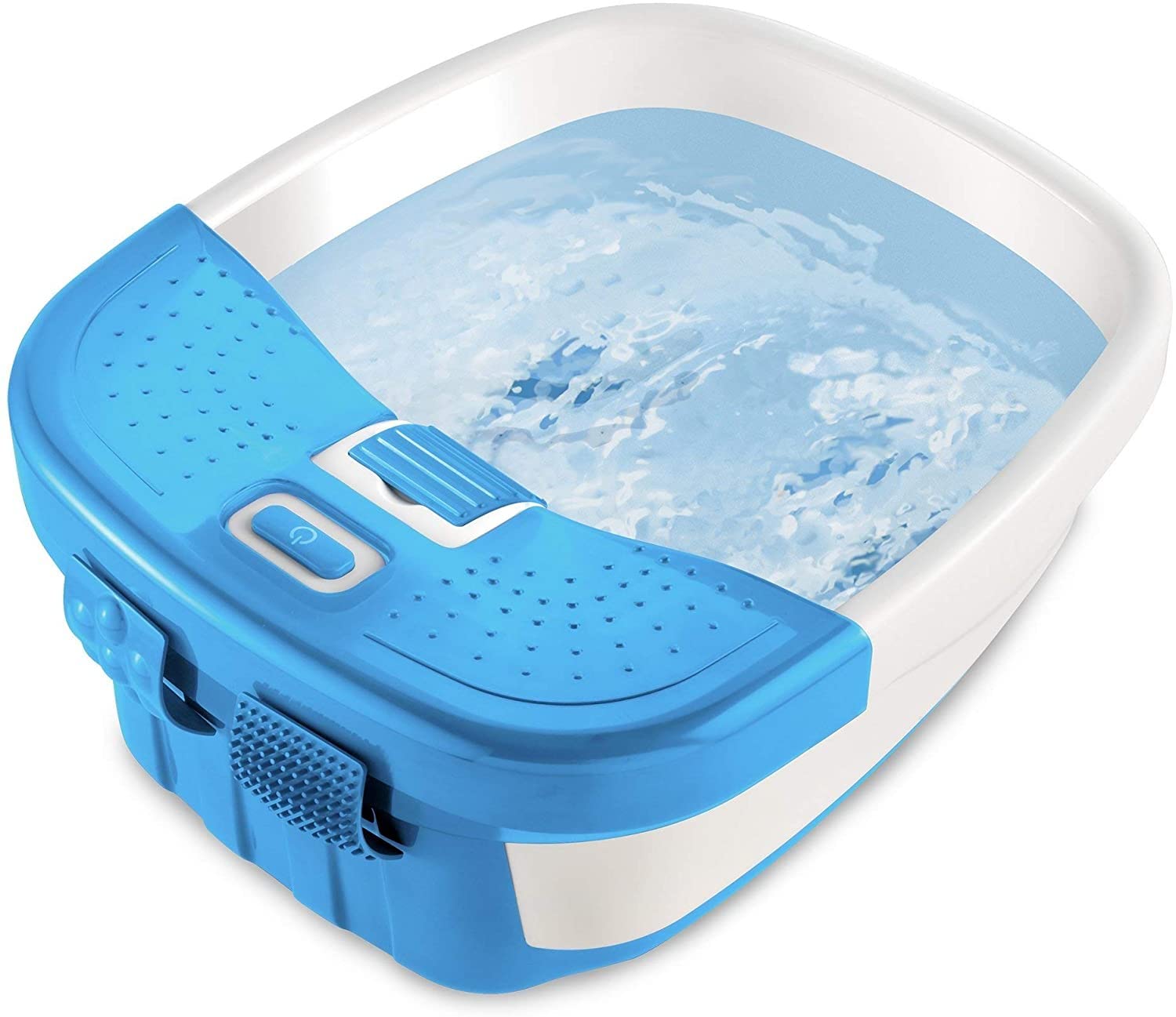 HoMedics Bubble Bliss Deluxe Foot Spa with Heat Massaging Arch, 3 Acupressure Attachments, Splash Guard, Raised Nodes Creates Bubbles, Improves Circulation, Soothe Tired Muscles customer photo 1