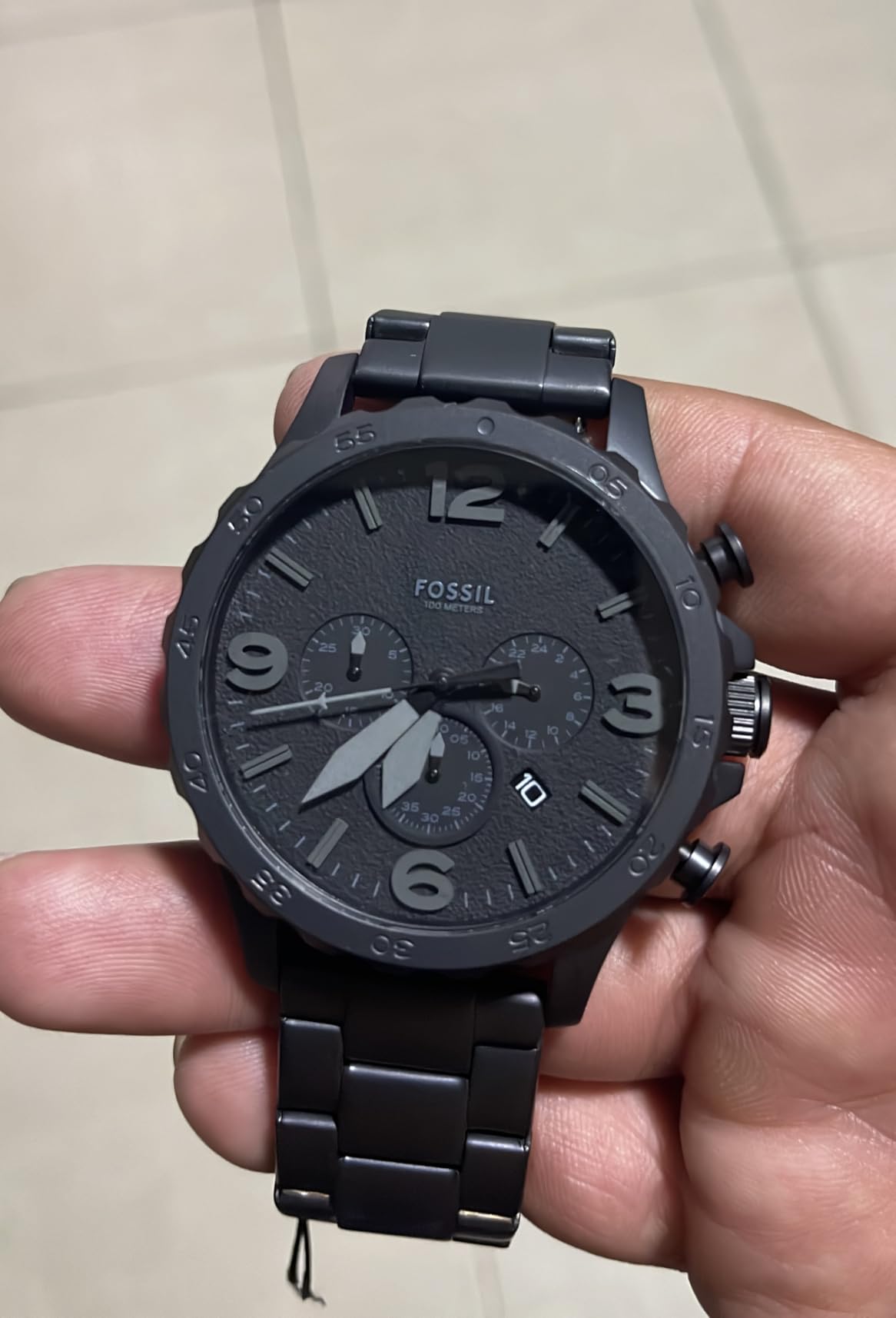 Fossil Men's Nate Quartz Chronograph Watch for Men customer photo 2