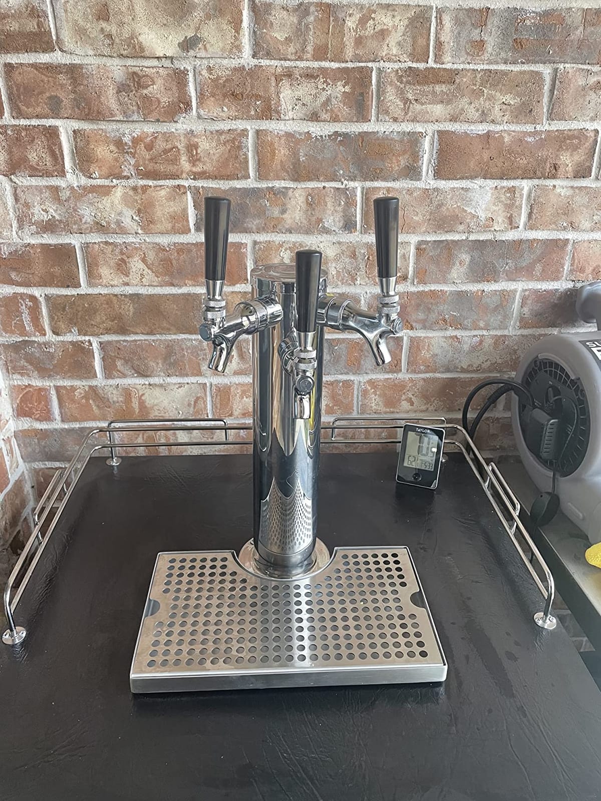 Kegco KC D4743TT-Ss Triple Faucet Stainless Steel Draft Beer Tower, 3