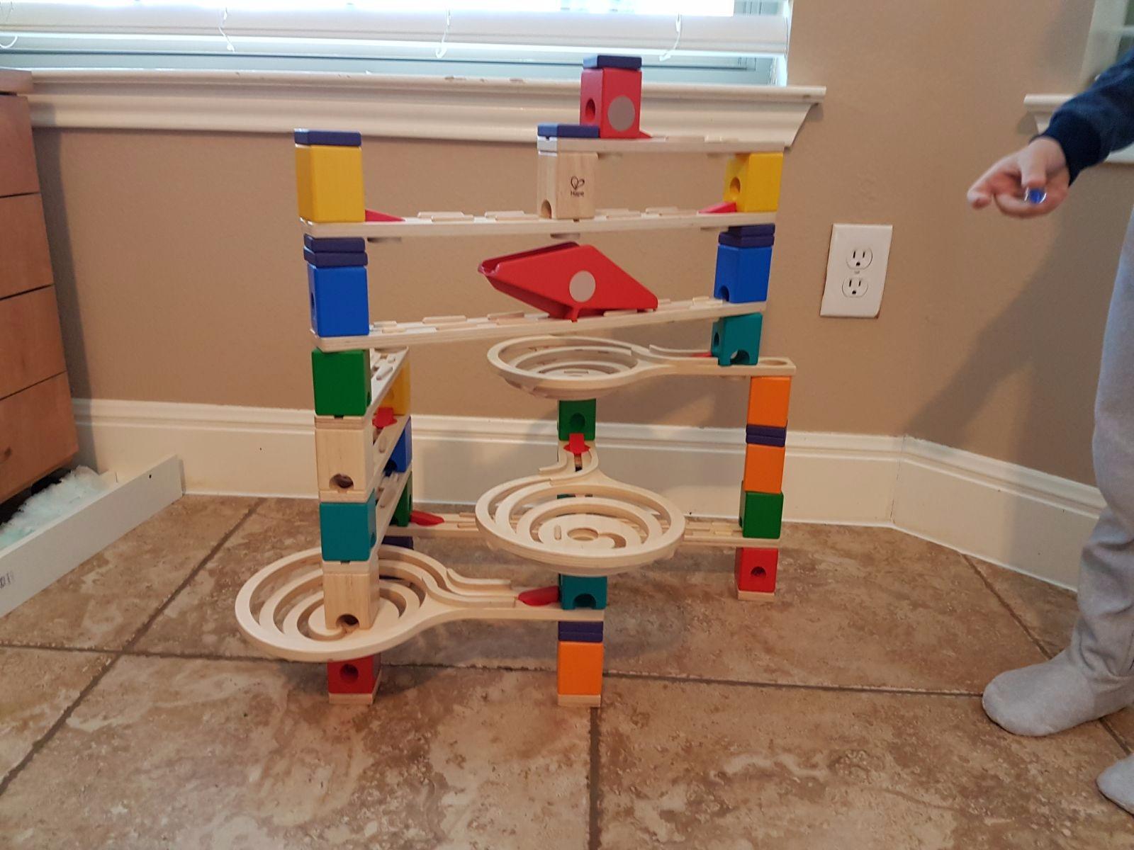 Hape Wooden Quadrilla Marble Run Vertigo Construction with Instruction| 134-PIECE STEM Educational Learning Toys for Kids customer photo 1