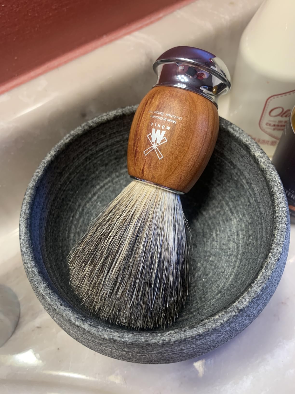 MÜHLE RYTMO Pure Badger Shaving Brush | High-Grade Handle with Chrome Accents | Luxury Shave Accessory for Men customer photo 2