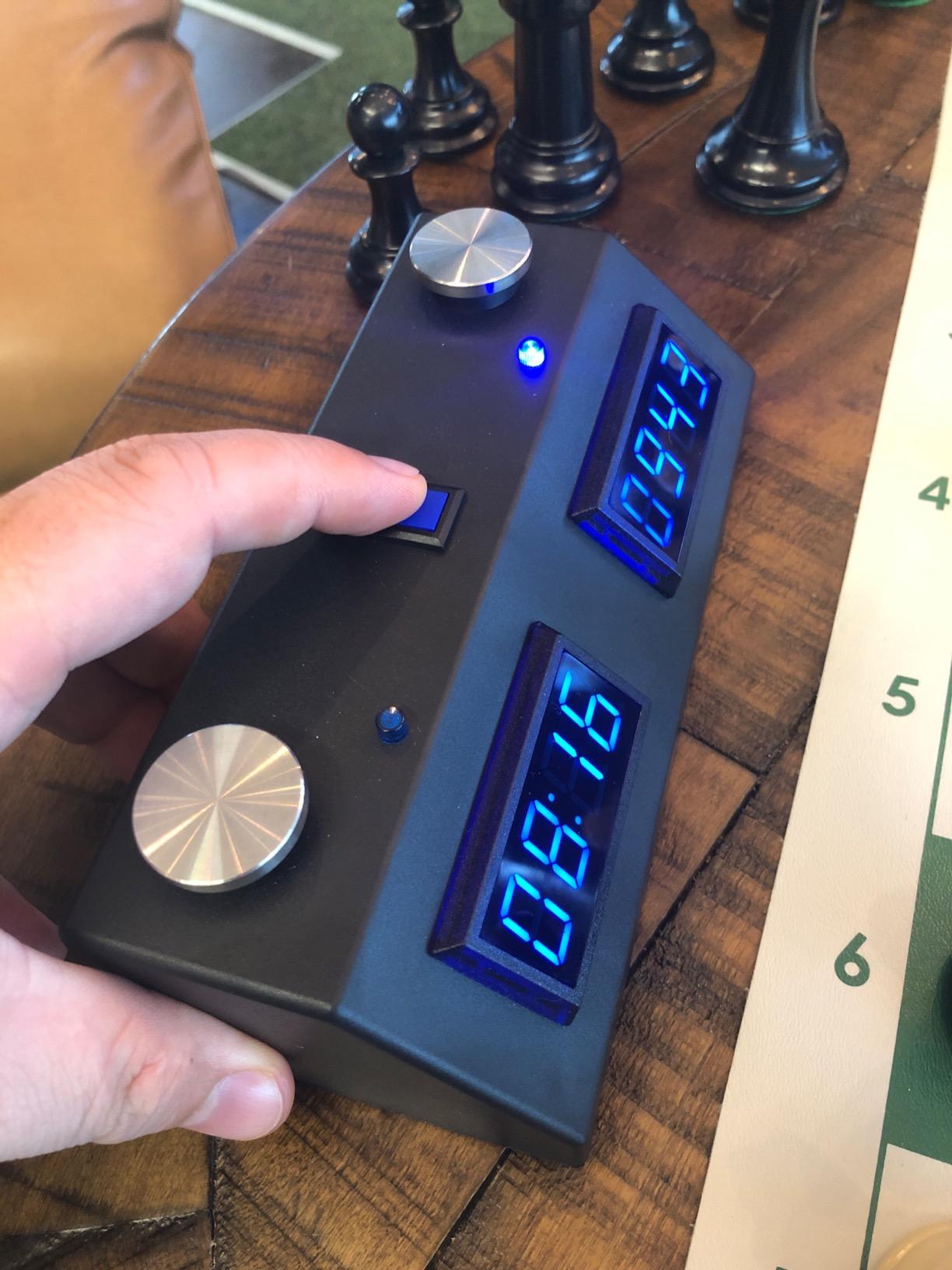 II Digital Chess Clock - Black/Blue customer photo 1