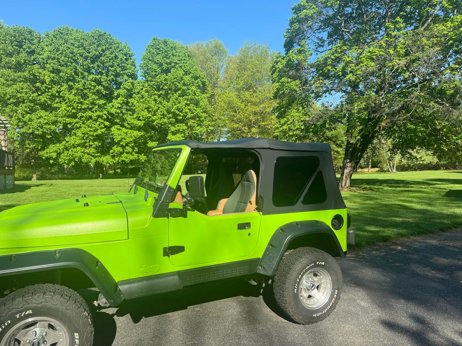 Sierra Offroad Soft Top for 1997 to 2006 Jeep Wrangler TJ - Black, Denim Vinyl - 2 Door Jeep Soft Top with Rear Plastic Tinted Windows - Factory Precision Fit Replacement - No Upper Door Skins customer photo 2