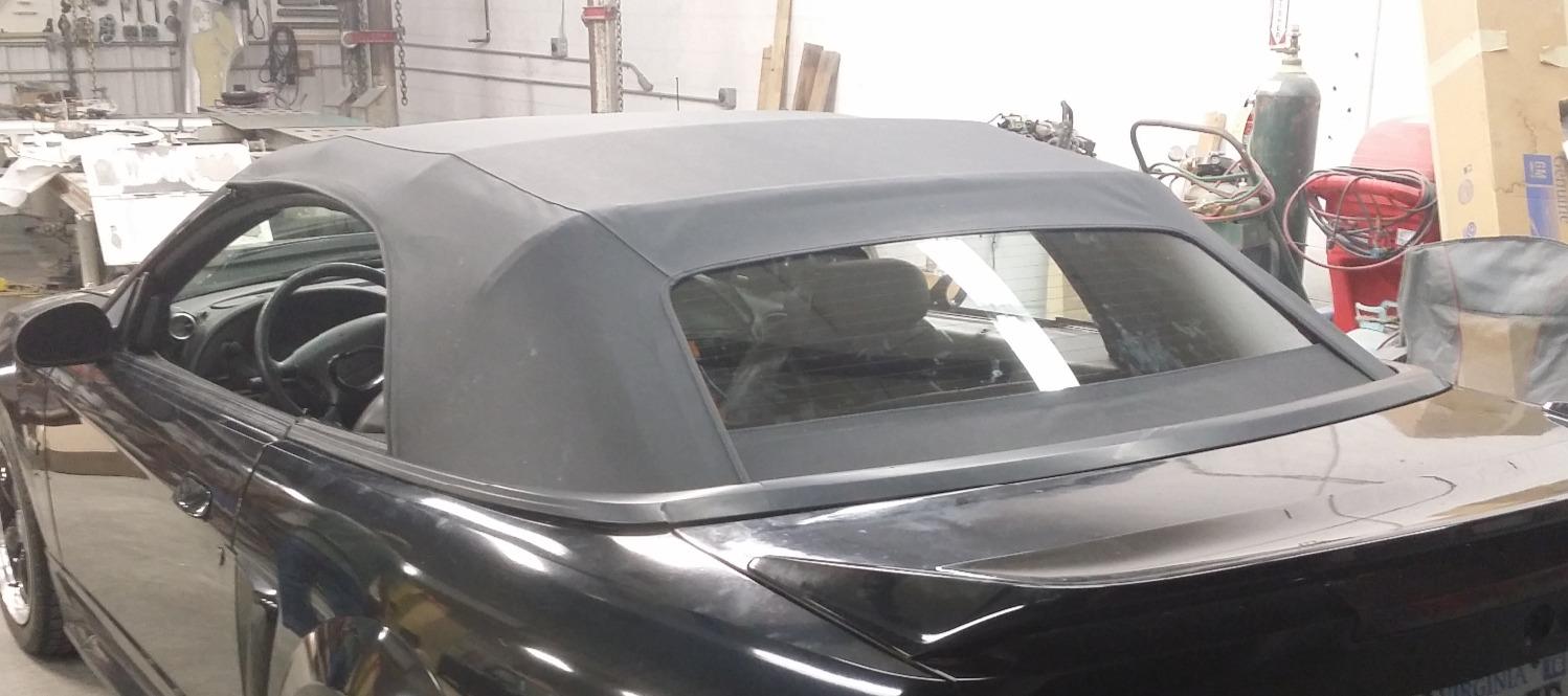 Sierra Auto Tops & Seats Convertible Top for 1994-2004 Ford Mustang - Parchment, Sailcloth Vinyl - Convertible Top Replacement with Heated Glass Window - Mustang Convertible Top, Complete Soft Top customer photo 2