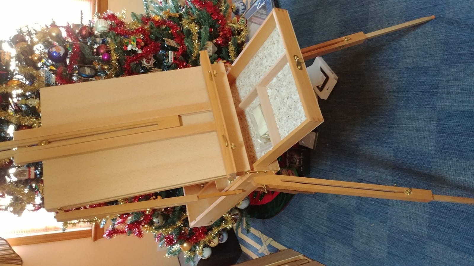 U.S. Art Supply Large Beechwood French Easel, Adjustable Plein Air Easels customer photo 2
