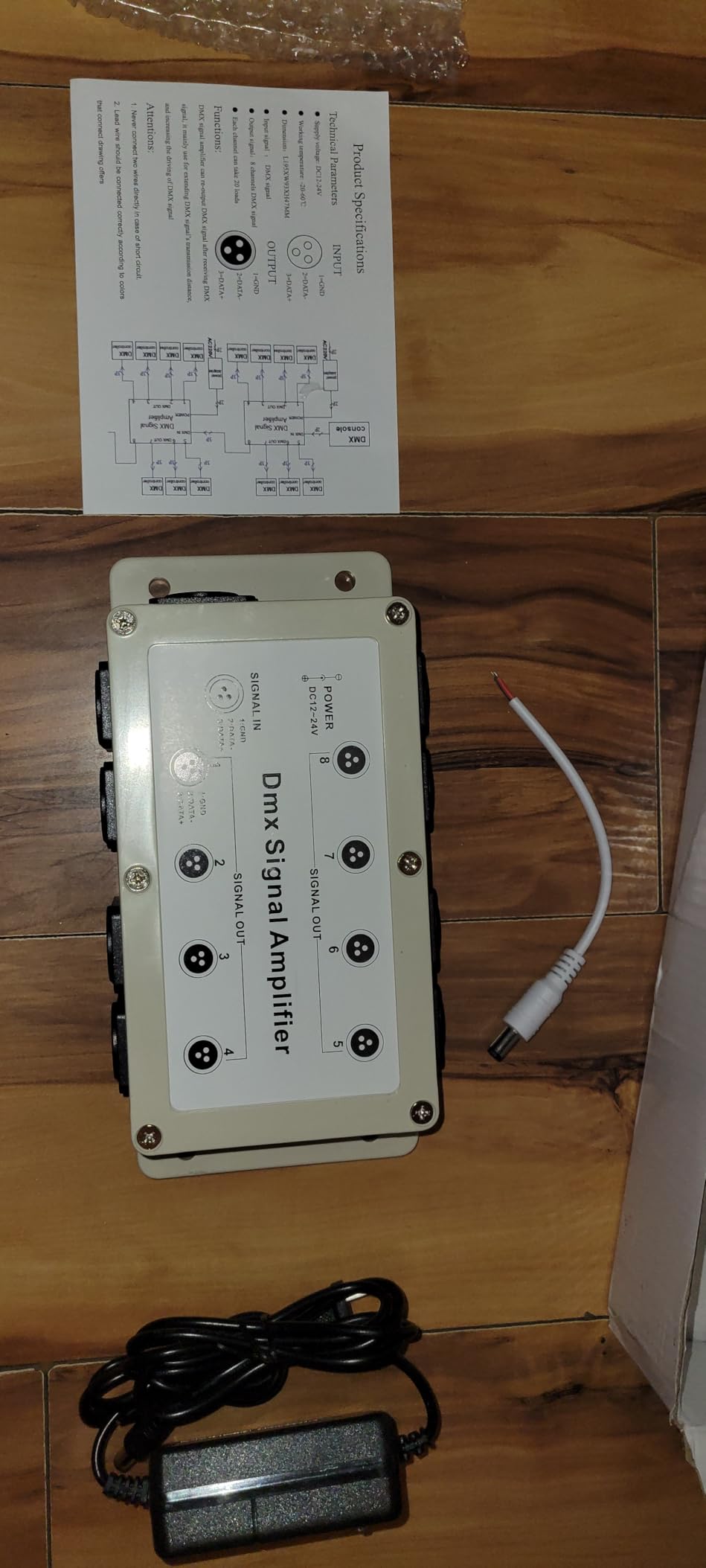 RioRand DMX Splitter Amplifier,8 Channel 3Pin 1 Input 8 Output Opto Isolated DMX512 Signal Distributor for Stage Lights,Moving Heads & DMX Controllers customer photo 2