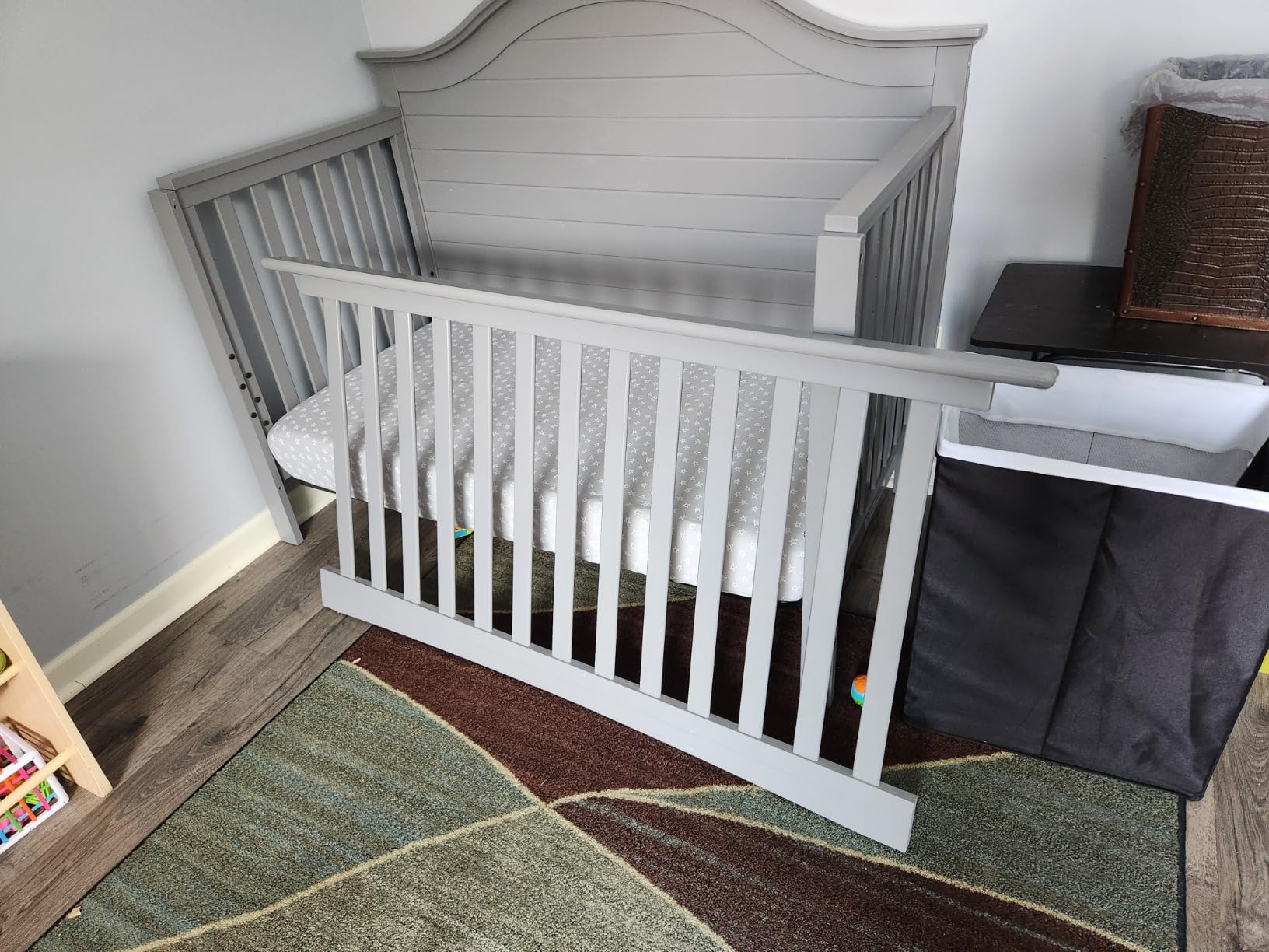 DaVinci Hidden Hardware Twin/Full-Size Bed Conversion Kit (M5789) in Slate customer photo 2