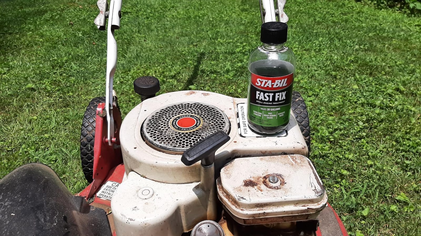 STA-BIL Fast Fix Small Engine Treatment, 8 oz | Treats 20 gallons. Helps restore rough-running engines by cleaning carburetors and fuel injectors. customer photo 2