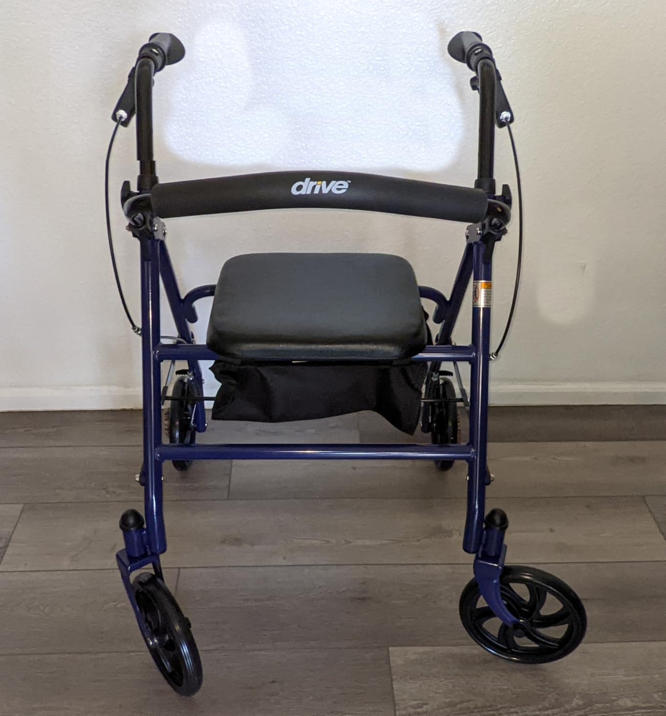 Drive Medical Rollator Walker with Seat, 7.5 Inch Wheels, Blue customer photo 2