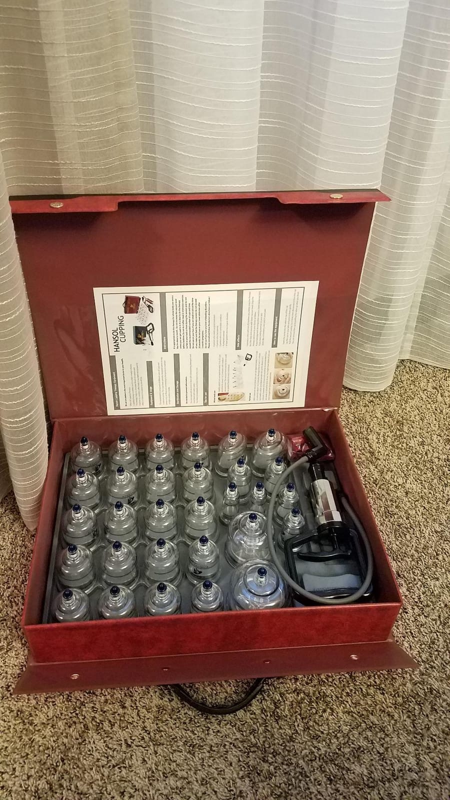 Hansol Professional Cupping Therapy Equipment 30 Cups Set with pumping handle and Extension Tube & English Manual (Made in Korea) customer photo 2