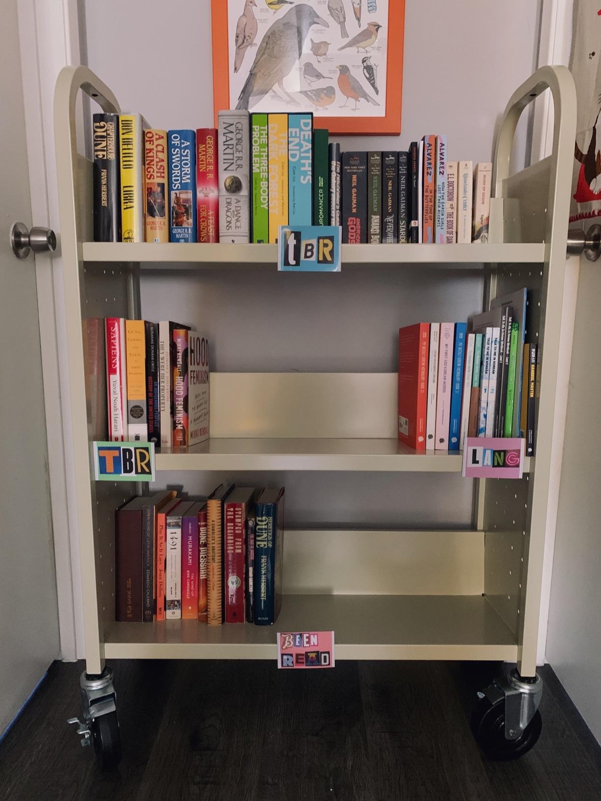 Lorell Single-Sided Book Cart, Putty customer photo 1