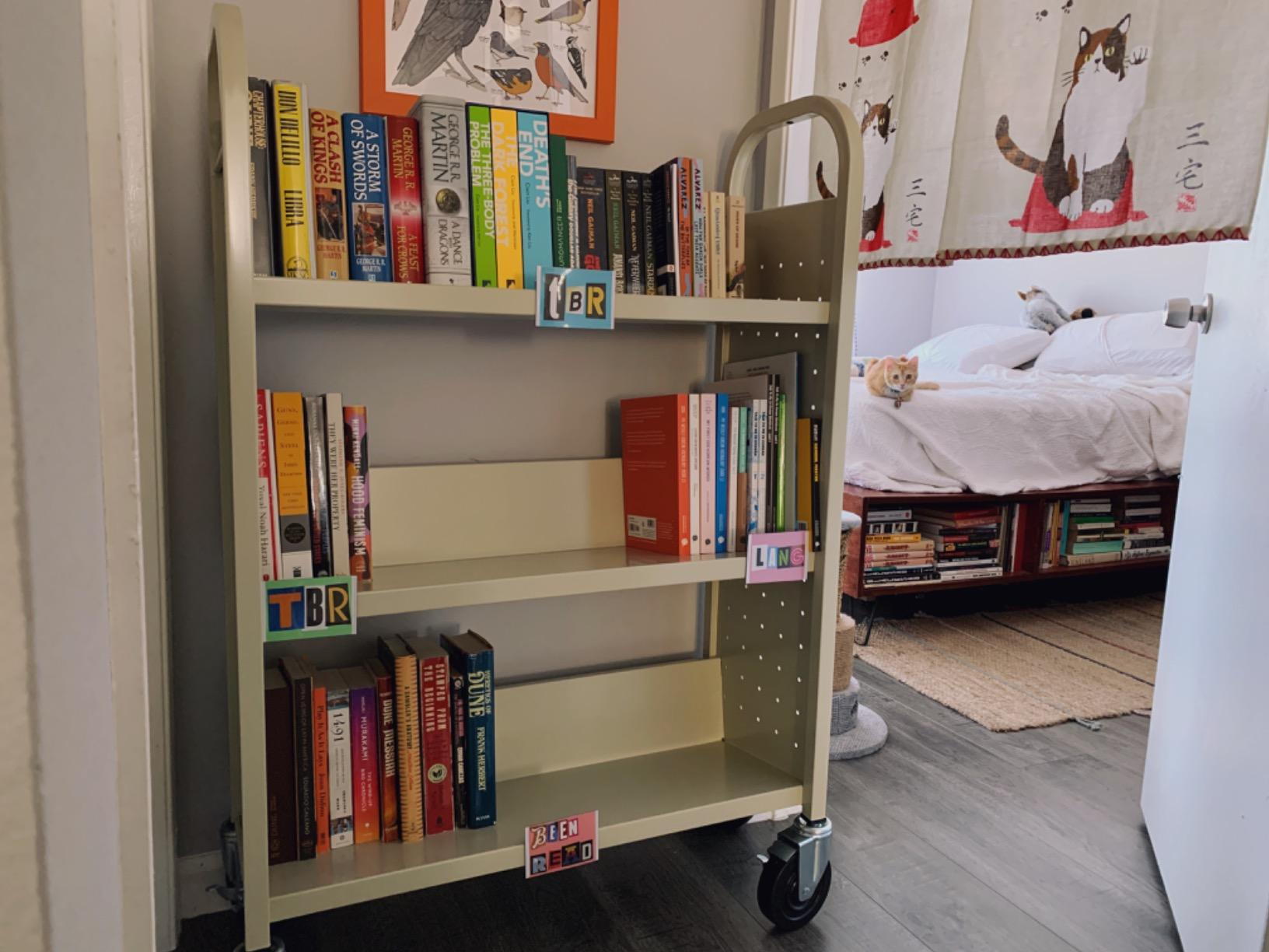 Lorell Single-Sided Book Cart, Putty customer photo 2