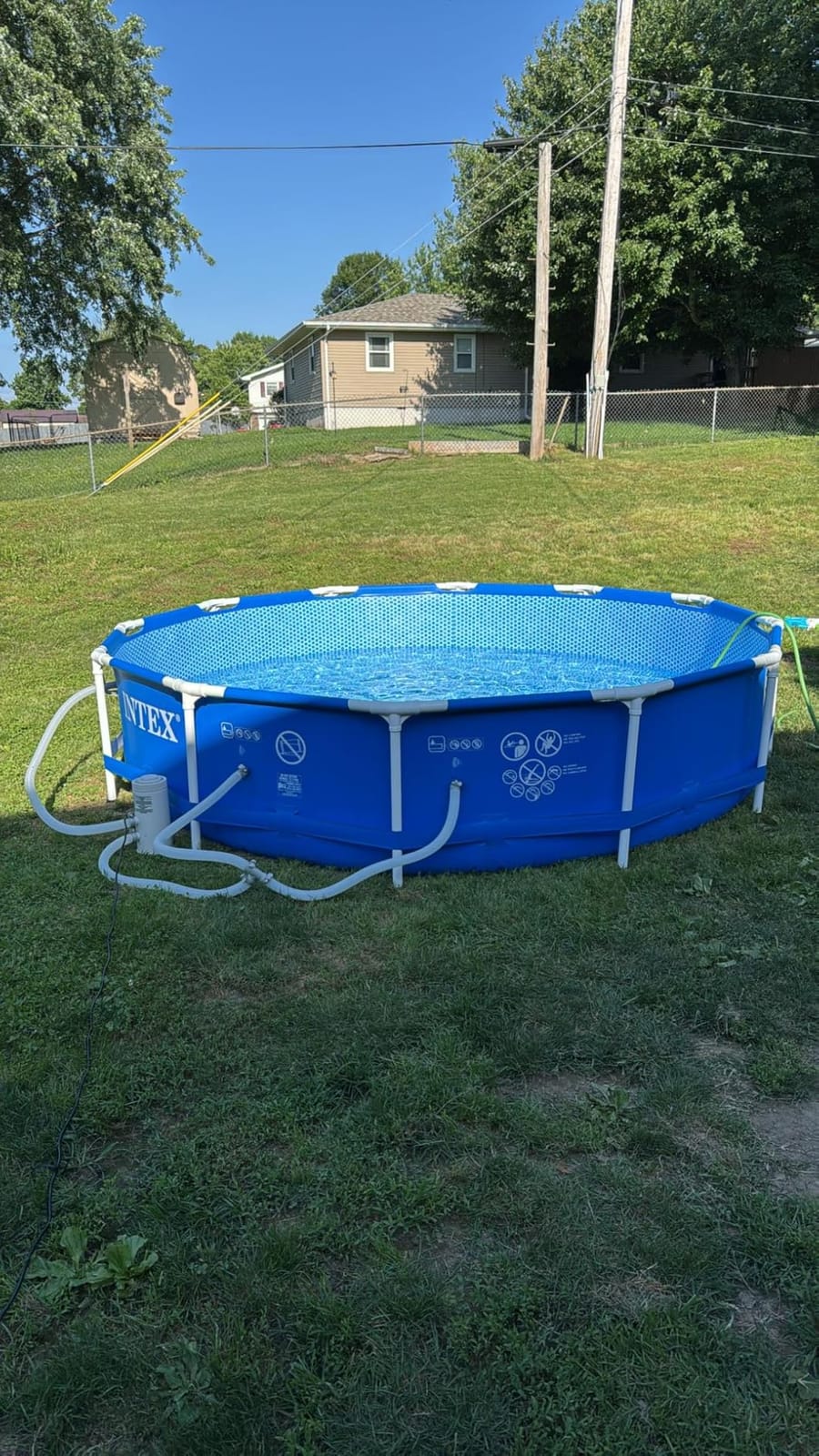 INTEX Metal Frame 12ft x 30in Round Above Ground Swimming Pool Set w/Pump | 28211EH - 530 GPH Cartridge Filter Pump and Type A Filter Cartridge Included customer photo 1