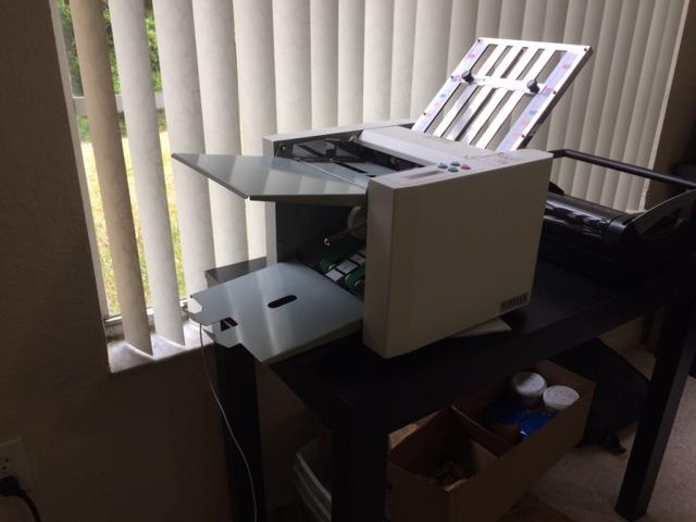 Formax FD 300 Desktop Document Folder, LCD Control Panel, 3 Digit Counter, Folds 7400 Sheets per Hour, 4 Fold Types, Output Conveyor, for 8.5 x 14 Paper customer photo 2
