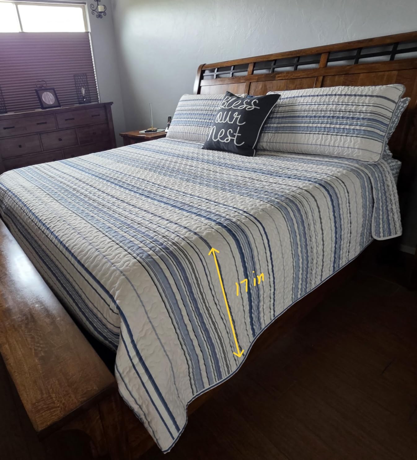 Southshore Fine Living, Inc. Oversized King Quilt Bedding Set with Shams, Lightweight White Coverlet Quilt King Size Bedspread, Luxury Bedding, Bed Spread for California Kings Mattress, White Quilts customer photo 2
