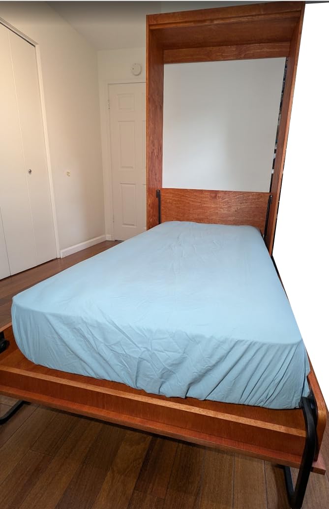 Full Size Horizontal Murphy Bed Hardware Kit Side-Fold Wall Bed Frame DIY Murphy Bed Kit with Gas Pistons +3 Step-by-Step Guides Made in North America Hideaway Bed for Low Ceilings customer photo 1