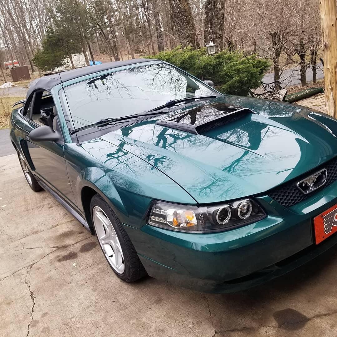 Convertible Soft Top Replacement for 1994-2004 Mustang, Complete Convertible Top Combo With Heated Glass Rear Window, Sailcloth Vinyl OEM Style, Black customer photo 2