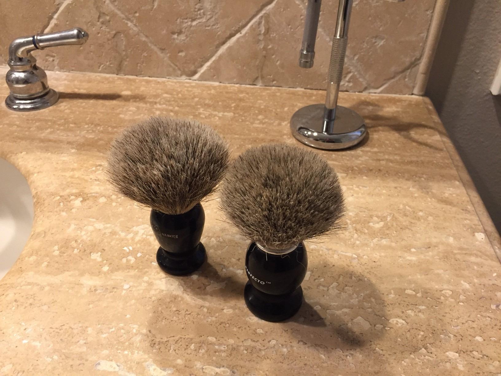 Perfecto 100% Pure Badger Shaving Brush-Black Handle- Engineered for The Best Shave of Your Life. for, Safety Razor, Double Edge Razor, Straight Razor or Shaving Razor, Its The Best Badger Brush. customer photo 1