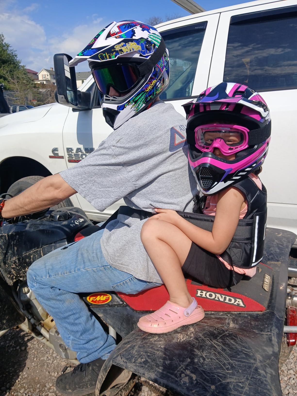 TCMT Youth Kids Dirt Bike Helmet DOT Approved Full Face Motocross Gear | 4-In-1 Set Includes Goggles, Gloves and Carry Bag, Adjustable Visor, Washable Liner, Lightweight, For ATV,UTV customer photo 2