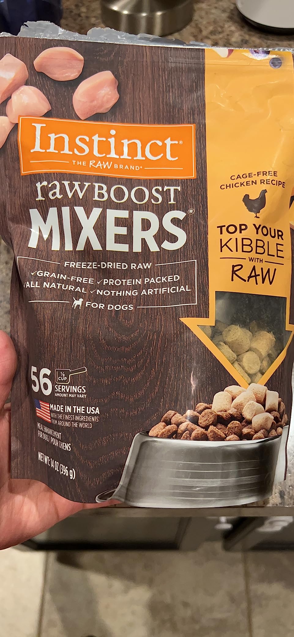 Instinct Freeze Dried Mixers, Dog Food Toppers, Beef, 6 oz. Bag | Freeze-dried raw meal topper or treat, grass-fed beef, non-GMO fruits & vegetables, adds nutrition & flavor customer photo 2