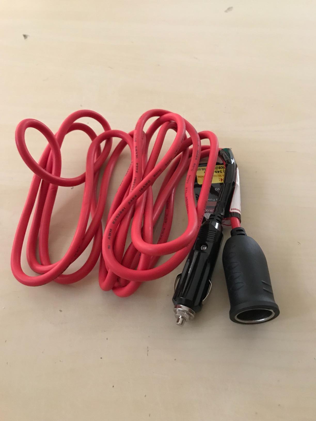 EPAuto 12V 12ft Heavy Duty Extension Cord w/Cigarette Lighter Plug Socket customer photo 2
