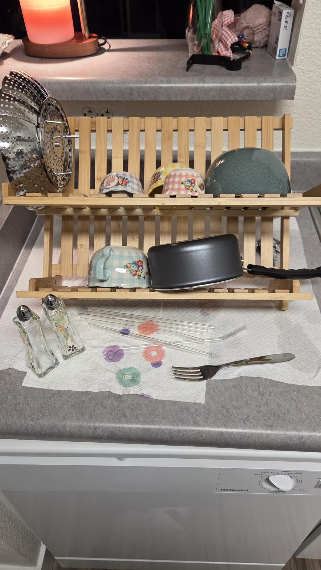 Bambüsi Collapsible Dish Drying Rack, Foldable Kitchen Counter Dish Drainer customer photo 1