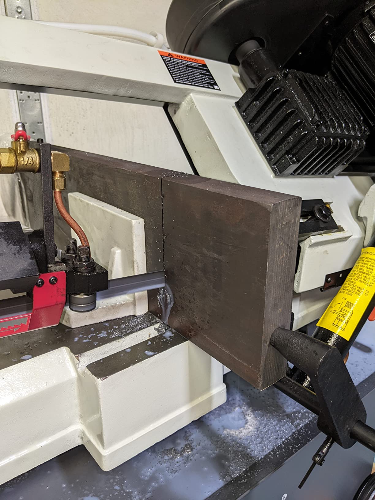 KAKA INDUSTRIAL Metal Band Saw,7x12 Inch(178x305mm) Rectangular Cutting Capacity,1.5HP Dual Voltage 115V/230V,Includes 3 Blades,Metal Horizontal Band Saw Hydraulic Feed, Steel Aluminum Alloy Bars​ customer photo 1