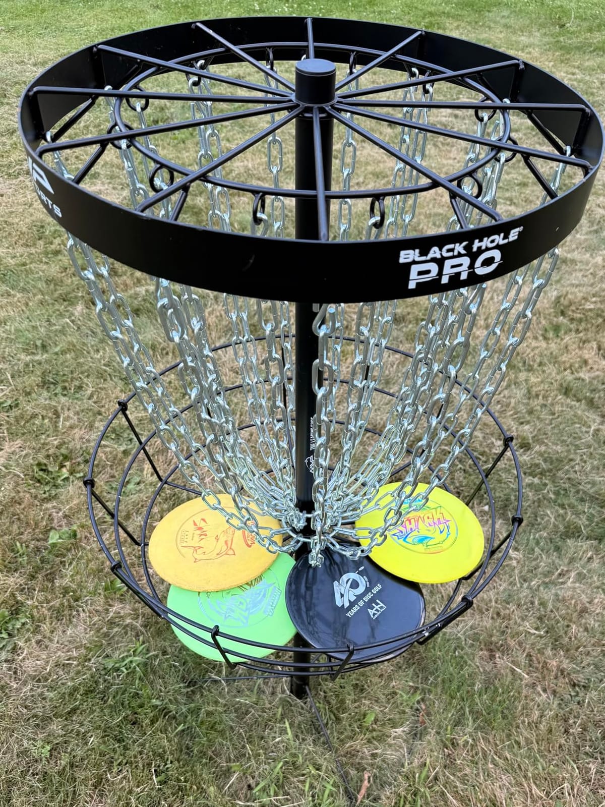 MVP Disc Sports Black Hole Pro 24-Chain Portable Disc Golf Basket Target customer photo 2