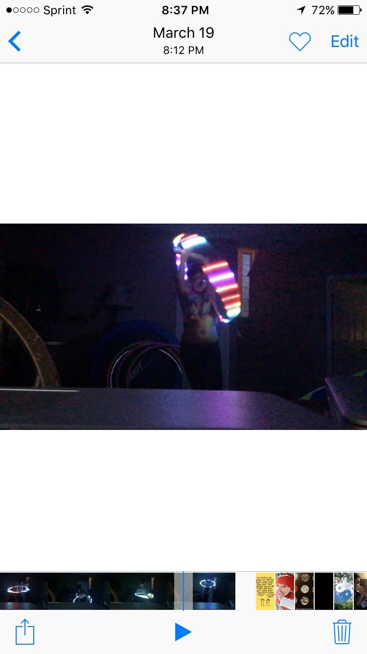 Light Up LED Hula Hoop Designed and Hand Crafted in Michigan with Beautiful Auto Strobing Rainbow Lights customer photo 2