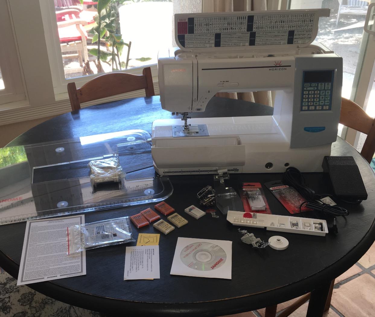Janome Memory Craft Horizon 8200 QCP Special Edition Computerized Sewing Machine w/Black Roller Accessory Trolley Case + Semi-Hard Cover + Much More! customer photo 1