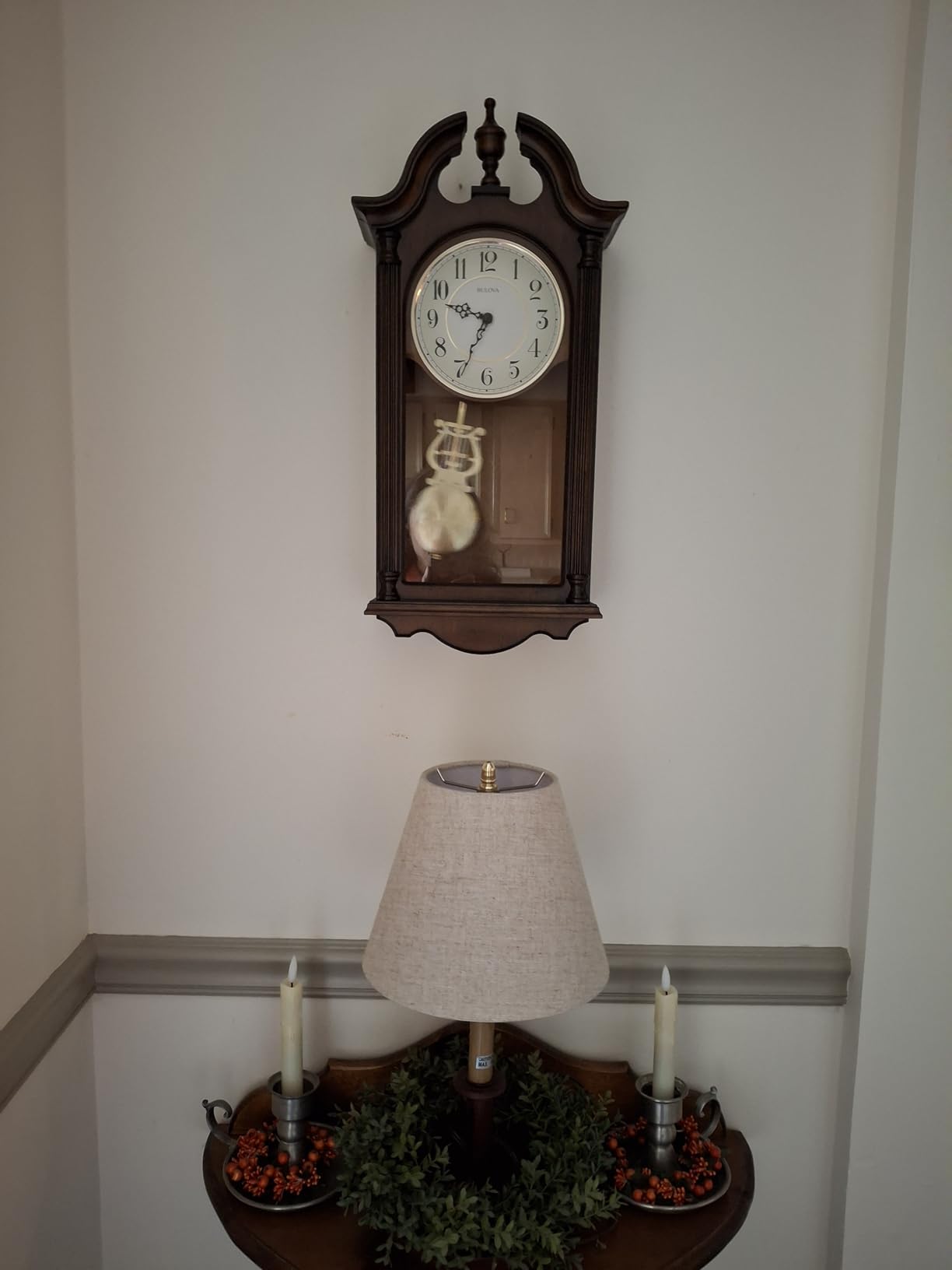 Bulova C1517 Saybrook Wall Clock, Brown Cherry customer photo 2
